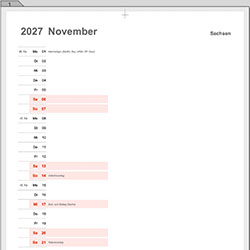 DE Monatskalender vertikal mit Bundesland-Option